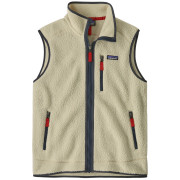 Patagonia Men's Retro Pile Fleece Vest férfi mellény bézs Pelican w/Smolder Blue