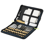 Outwell Morella Picnic Cutlery Set evőeszköz készlet barna/ezüst Blue