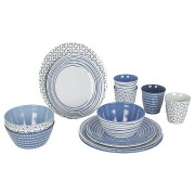 Sada Nádobí Bo-Camp 100% Melamine 16 Mix & match kék