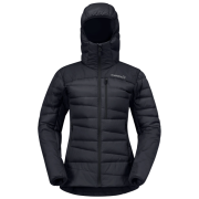Norrona falketind down750 Zip Hood női tollkabát fekete Caviar Black