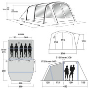 Outwell Rosedale 5PA felfújható sátor