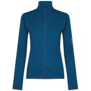 Icebreaker Women Merino Blend 300 RealFleece™ Descender LS Zip női funkcionális pulóver kék Atlantis
