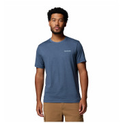 Columbia Parsons Point™ SS Back Graphic Tee férfi póló kék Collegiate Navy Heather, Linear Peaks