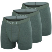 MOOA MerinoSilk 4in 3-pack férfi boxer zöld green melange