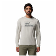 Columbia Parsons Point™ Ls Graphic Tee férfi póló bézs Dark Stone Heather Framed Peakscape