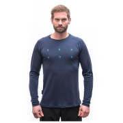 Sensor Merino Blend Typo deep blue férfi funkcionális póló