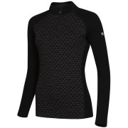 Zulu Merino 240 Zip Long női funkcionális felső fekete Black