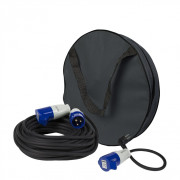 Hosszabbító kábel Gimeg Gimeg elektraKaravan prodlužovačka 20m s obalem + adapter 35cm fekete/kék