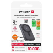 Swissten 10000 mAh Qi2 MagSafe power bank powerbank