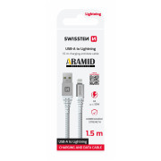 Swissten Aramid Reinforced USB / Lightning 1,5 m kábel