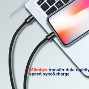 Swissten Textile USB-C / Lightning 1,2 m töltő és adatkábel
