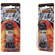 Cipőfűző Bennon Laces Black-Grey Box 120 cm
