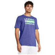 Under Armour Team Issue Wordmark SS férfi póló kék/zöld Starlight/MatrixGreen/Celeste