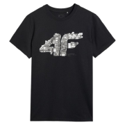 4F Tshirt M3132 férfi póló fekete DEEP BLACK