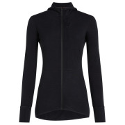 Icebreaker Women Merino Blend 200 RealFleece™ Descender LS Zip Hoodie női funkcionális pulóver fekete Black