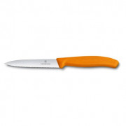 Zöldségvágó kés Victorinox 10 cm - recés narancs