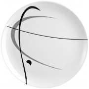Brunner Dinner plate ø 25 cm White tányér fehér/fekete