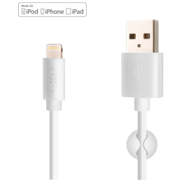 Fixed Datový a nabíjecí kabel FIXED USB/Lightning töltő és adatkábel fehér bílá