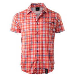 Férfi ing Elbrus Loen piros RED/NAVY/ORANGE CHECK