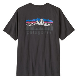 Patagonia M's Fitz Roy Foothills T-Shirt férfi póló fekete Ink Black