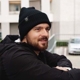 Snow Monkey Beanie Winter téli sapka fekete Black