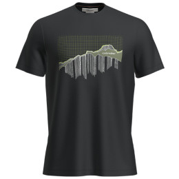 Icebreaker Men Merino 150 Tech Lite III SS Tee Pinnacle Grid férfi póló fekete Black