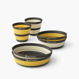 Sea to Summit Frontier UL Collapsible Dinnerware Set 2P 6 Piece edénykészlet sárga/fehér