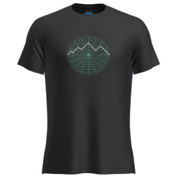 Icebreaker Men Merino 125 Cool-Lite™ Sphere III SS Tee Vision Grid férfi funkcionális póló fekete Black