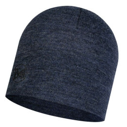 Buff Merino Midweight Beanie téli sapka kék NIGHT BLUE MELANGE