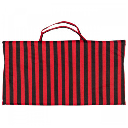 Yate Tengerparti napozó - csíkos napozóágy fekete/piros