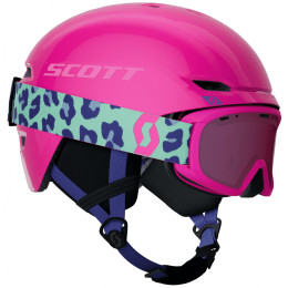 Scott Keeper 2 + Witty Jr bukósisak készlet rózsaszín neon pink