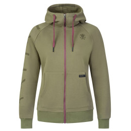 Rafiki Nuria Zip női pulóver sötétzöld burnt olive