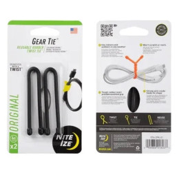 Nite Ize Gear Tie 6" rögzítődrót fekete Černá