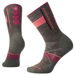 Női zokni Smartwool W Phd Outdoor Medium Pattern Crew szürke/lila Taupe