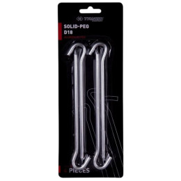 Trimm kolík SOLID-PEG - D18 - sada 4 ks sátorcövek készlet ezüst silver