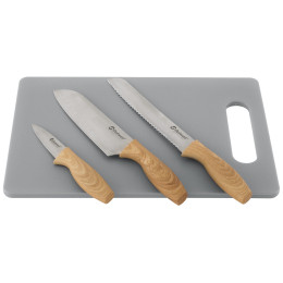 Outwell Caldas Knife Set vágódeszka és kés barna