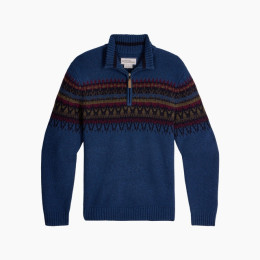 Royal Robins Arch Rock 1/4 Zip férfi pulóver kék Oceana Htr Kirkwood Pt