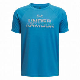 Under Armour Tech Split Wordmark SS-BLU gyerek póló kék Blue
