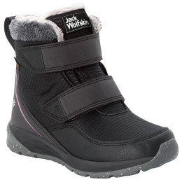 Jack Wolfskin Polar Wolf Texapore Mid Vc K gyerek cipő fekete/rózsaszín phantom / pink