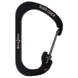 Nite Ize SlideLock Stainless Steel segéd karabiner fekete Černá