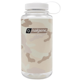Nalgene Wide Mouth Camo Print 1000 ml kulacs fehér Clear/White Camo
