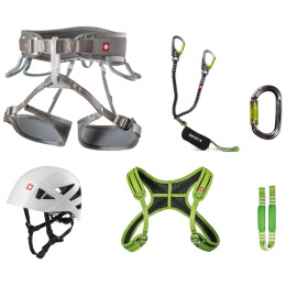 Ocún Via Ferrata Twist + Chest Shard Set ferrata szett szürke GreySil/Gr