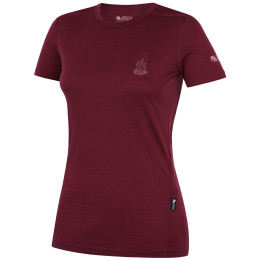 Zulu Merino Fire 160 Short női póló burgundi vörös wine