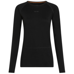 Icebreaker Women Merino 200 ZoneKnit LS Crewe női funkcionális felső fekete Black