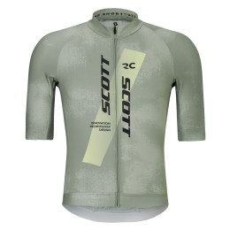 Scott Jersey M's RC Pro férfi kerékpáros mez szürke/zöld spray grey/acid yell