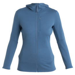 Icebreaker Women Merino 260 Quantum IV LS Zip Hoodie női funkcionális pulóver kék Dawn