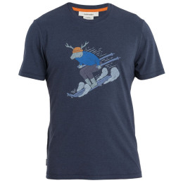 Icebreaker M Mer Central Classic SS Tee Ski Rider férfi póló sötétkék