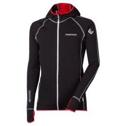 Férfi pulóver Progress TS Torez Hoody 17CG fekete/piros