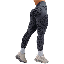 Nebbia Push-Up Compression Leopard Leggings Primal női leggings fekete BLACK LEOPARD