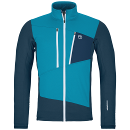 Ortovox Fleece Grid Jacket M férfi pulóver világoskék Mountain Blue